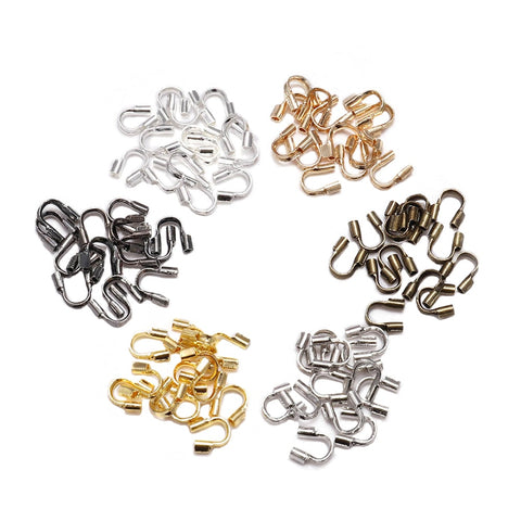 30-100pcs 4.5x4mm Wire Protectors Wire Guard Guardian Protectors loops U Shape Accessories Clasps Connector For Jewelry Making image