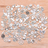 40PCS Mix Color MINI Size Random Alloy Animal Plant Heart Star Charm Mechanical Steampunk Cogs & Gears Diy Accessories Drop Ship