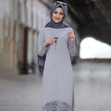 2020 Chiffon Muslim Women Hollow Out Long Tops Islamic Sets Women Muslim Pants Moroccan Kaftan Abaya Ramadan Prayer Clothes