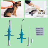 6 bag/set New Animal Identity Certified Chip Syringe Implantable Identification ID Dogs Pet Insurance Chips 1.4 x 8 mm