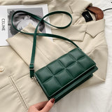 2021 Solid Color Fashion Shoulder Handbags Female Travel Cross Body Bag Weave Small PU Leather Crossbody Bags For Women