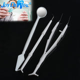 3pcs/Set Dental Disposable Examination Mouth Mirror Plier Forceps Explorer Probe Kit Single Use Multiple-Function Device