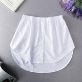 2021 New Fashion Women Fake False Shirt Tail Blouse Hem Cotton Detachable Underskirt Skirt UK Shirt Skirt