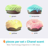 4Pcs/Set Doughnut Air Freshener Deodorant for Pet Cat Dog House Room Litter Rabbit Cage Solid Washable Long Lasting Aromatherapy