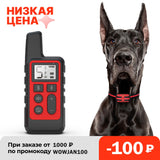 500m Electric Dog Training Collar Pet Remote Control Waterproof Rechargeable with LCD Display for All Size Shock Vibration Sound