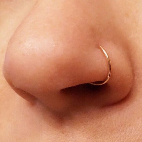 1pc Nose Ring Clips Septum Ring Hoop Cartilage Tragus Helix Small Piercing Nose Rings  For Women Body Jewelry Accessories image