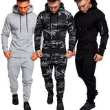 2 Pieces Tracksuit Men's Military Hoodie Sets Sportswear Camouflage Muscle Man Autumn Winter Tactical Sweatshirts and Pants 4XL