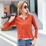 2020 Spring Autumn 100% Cotton T Shirt Women Long Sleeve T-Shirts Female Ladies Solid Tops Tee Shirt Femme Casual Plus Size 4XL