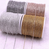 5yards Golded/silvered Plated Necklace Chain for Jewelry Making Findings DIY Necklace Chains Materials Handmade