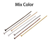 100-200pcs/bag 20 25 30 40 50 60 70 mm Flat Head Pins Gold/Copper/Rhodium Headpins For Jewelry Findings Making DIY Supplies