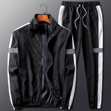 2Pcs Men Tracksuit Hoodie Tops Joggers Pants Tracksuit Set Male Running Jogging Sportswear Hooded Pants Mens Sweat Suit Workout