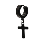 1pc Fake Piercing Earrings Stainless Steel Clip on Non Piercing Earrings for Women Men Cross Gothic Punk Rock Drop Pendiente