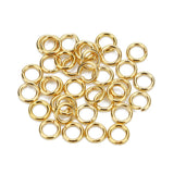 100Pcs/Lot Stainless Steel Open Jump Ring 4/5/6/8mm Dia Round Gold Color Split Rings For Diy Jewelry Making Findings Wholesale