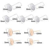 20pcs stainless steel Dia 4/5/6/8/10mm Gold Stud Earrings Back Plug Ear Pins Ball Needles for DIY Jewelry Making Findings