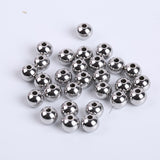 30-100Pcs/Lot Stainless Steel Bracelet Big Hole Beads Diy Handicraft Accessories Findings Loose Spacer Beads For Jewelry Making