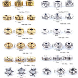 50pcs Gold Rhinestone Rondelles Loose Spacer Beads Metal Crystal Beads for Jewelry Making DIY Charm Racelet Accessories