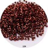 1680Pcs 11/0 1.6mm Metallic Bronze Delica Glass Beads Coffee Gray Glass Seedbeads For DIY Jewelry Making Ornaments Accessories