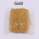 5 m/lot Gold/Bronze Plated Necklace Chain For Jewelry Making Findings DIY Necklace Chains Materials Handmade Supplies