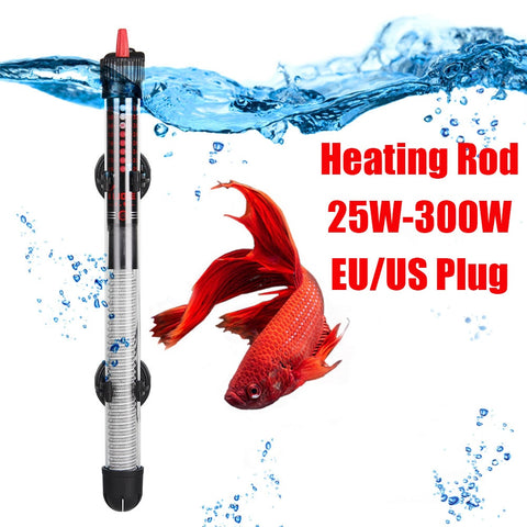 110v-220v EU US Adjustable Temperature Thermostat Heater Rod Submersible Aquarium Fish Tank Water Heat 25W/50W/100W/200W/300W image