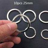 10/50pcs Metal Keychains with Split Ring link chain Key rings Keyfob Key Pendants Holder Rings DIY Key Chains Keyring Wholesale