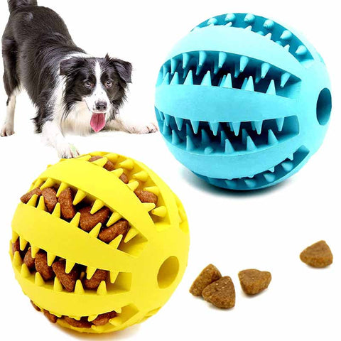 5cm Natural Rubber Pet Dog Toys Dog Chew Toys Tooth Cleaning Treat Ball Extra-tough Interactive Elasticity Ball for Pet Products image