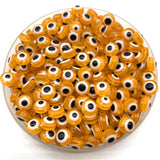 50pcs/Lot 8mm Oval Shape Spacer Beads Evil Eye Beads Stripe Resin Spacer Beads For Jewelry Making Bracelet Necklace Charms