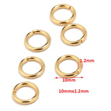 100pcs High Quality Gold Tone Stainless Steel Jump Rings for Jewelry Making Supplies Findings and Necklace Earring Repairs 5mm