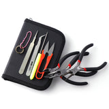 8pcs/set Jewelry Making Tool Kits Pliers Set With Round Nose Plier Side Cutting Pliers Wire Cutter Scissor Beading Tweezers