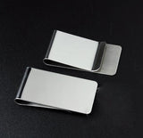 1PC High Quality Stainless Steel Metal Money Clip Fashion Simple Silver Dollar Cash Clamp Holder Wallet for Men Women