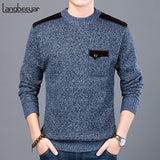 2021 New Fashion Brand Sweater For Mens Pullovers Slim Fit  Jumpers Knitwear O-Neck Autumn Korean Style Casual Clothing Male