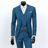 2021 New Men Suits One-Buckle Brand Suits Jacket Formal Dress Men Suit Set Men Wedding Suits Groom Tuxedos (Jacket+Pants+Vest)