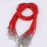 10 Pcs/lot Dia 1.5/2mm Real Leather Cord Necklace With Clasp Adjustable Braided Rope For Jewelry Making DIY Necklace Bracelet