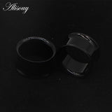 2pcs White Black Transparent Acrylic Ear Tunnel Plug Ear Gauges Piercing Double Curved Saddle Expander Stretcher Body Jewelry