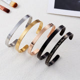 1PC Personalized Engraved Custom Name Stainless Steel Bracelet Jewelry Name Words Letters Custom Bracelet &amp; Bangle For Women men