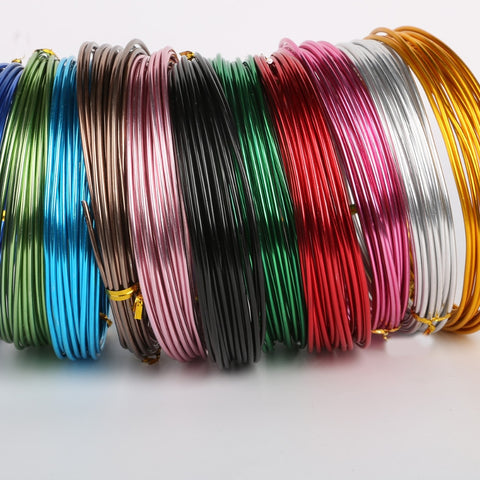 3-10 Meters Anadized Round Aluminum Wire 1mm/1.5mm/2mm/2.5mm Versatile Painted Aluminium Metal Wire, For DIY Jewelry Findings image