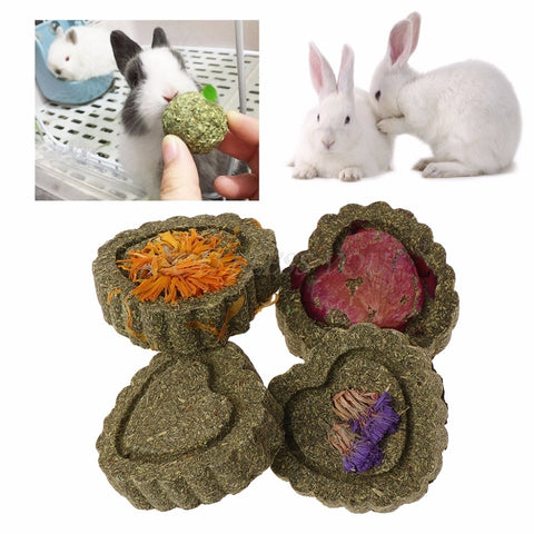 2PCS Small Pets Hamster Grinding Teeth Cake Cookie Animals Rabbit Chinchilla Guniea Pig Molar Chew Play Toy 4 Types Drop Ship image