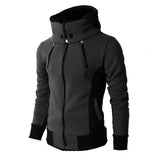 2021 Zipper Men Jackets Autumn Winter Casual Fleece Coats Bomber Jacket Scarf Collar Fashion Hooded Male Outwear Slim Fit Hoody