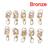 20Pcs Boho Style Lobster Claw Clasps Jump Rings Split Ring Making Hook Beads Crimp End Spring Necklace Snap Chains Connector Set