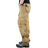 2021 Spring Mens Cargo Pants Khaki Military Men Trousers Casual Cotton Tactical Pants Men Big Size Army Pantalon