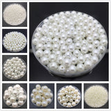 4mm-20mm White Ivory Imitation Pearls Round Pearl Spacer Loose Beads DIY Jewelry Making Necklace Bracelet Earrings Accessories