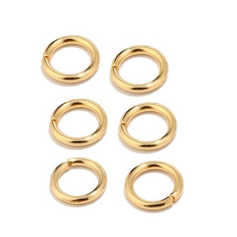 100pcs High Quality Gold Tone Stainless Steel Jump Rings for Jewelry Making Supplies Findings and Necklace Earring Repairs 5mm image