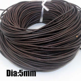 2 Meters Retro High Quality Genuine Leather Cord 1.5-10mm Round/Flat Strand Cow Leather Rope Fit Necklace Bracelets DIY Jewelry