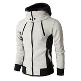 2021 Zipper Men Jackets Autumn Winter Casual Fleece Coats Bomber Jacket Scarf Collar Fashion Hooded Male Outwear Slim Fit Hoody