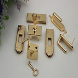 7pcs Clasp Lock Lockbutton Metal Hardware For DIY Handbag Shoulder Bag Purse