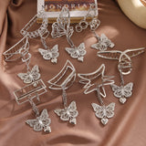 1PC Retro Metal Hair grip Goth Butterfly Hair Clip Love Pendant Claws Barrettes Hair Jaw Grip Jewelry Styling Tools