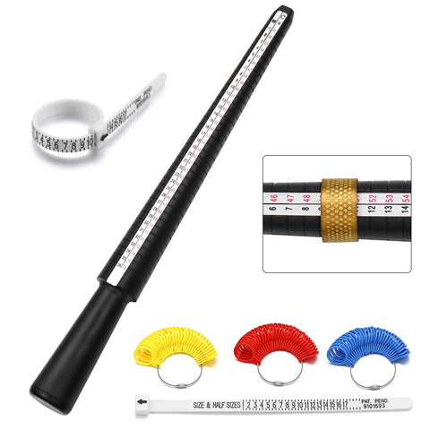 1pcs Professional Jewelry Tools Ring Mandrel Stick Finger Gauge Ring Sizer Measuring UK/US Size For DIY Jewelry Size Tool Sets image