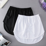 2021 New Fashion Women Fake False Shirt Tail Blouse Hem Cotton Detachable Underskirt Skirt UK Shirt Skirt