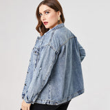 2021 Spring Plus Size Denim jacket woman ladies fashion jean coats and jackets