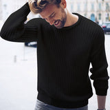 2020 Autumn and winter new men&#39;s pullover Casual Jumper solid color knitted top