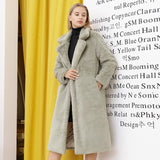 2021 New Women Winter Warm Faux Fur Coat Thick Women Long Coat Turn Down Collar Women Warm Coat Casaco Feminino